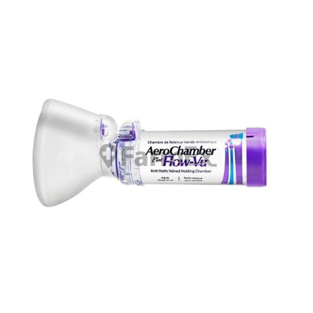 Aerochamber Flow-Vu Adulto Mascarilla Chica Farmex-Fonasa-Persistente